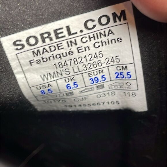 Sorel Joan of Arctic Wedge II Womens Sz 8.5 Quarry Gray Black Leather Ankle Boot - Picture 6 of 11